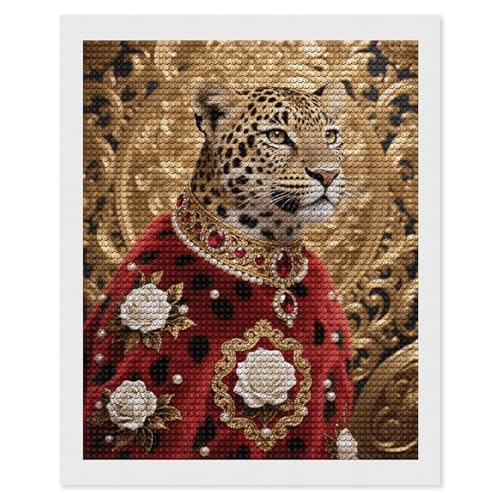 Peinture diamant 5D guépard maccbn contre le stress, kit complet adulte