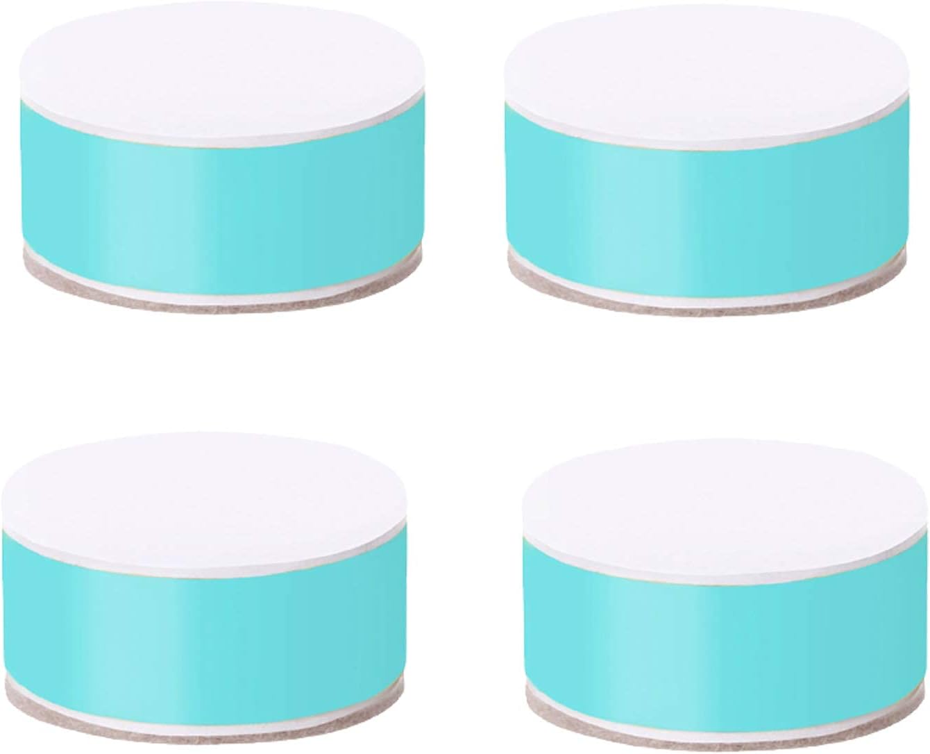 Heavy Duty Lift Furniture Risers,Carbon Steel Bed Risers Leg,Self-Adhesive,Adds Height to Sofa Cabinet Table Chair Coffee Table,Supports 1100 lbs,60mm Diameter,4pcs,Round,Punch-Fre