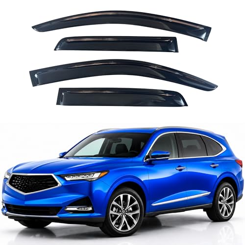 Image of IG Window Visors Fit for 2022-2026 Acura MDX, Out-Channel Rain Guards Vent Wind Deflectors 4PC, Car Accessories for 22-26 Acura MDX