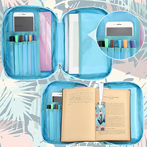 Laumoi Bible Cover Case for Women 10\'\' Floral Bible Cover Case Women Portable Protective Bag for Bible Study Supplies(More Flower)