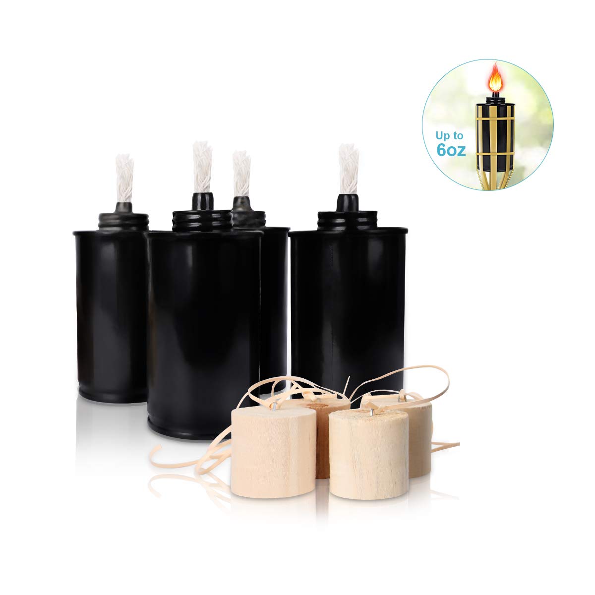 Buy LANMU Torch Canisters,Bamboo Torch Refill Canisters,Replacement