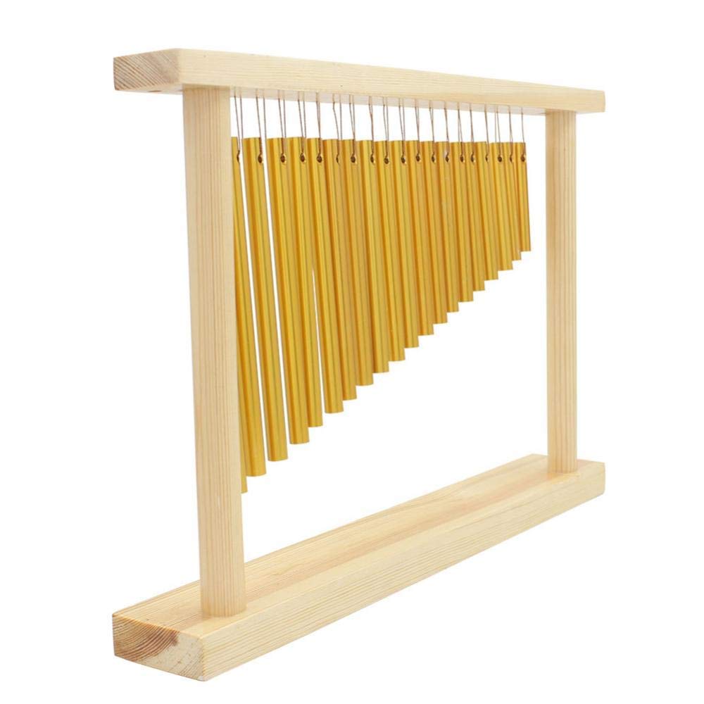 Carillon a percussione Carillon a percussione a Singola per Musica con 20 Diversi Toni Supporto in Legno e Strumento a percussione in Stick