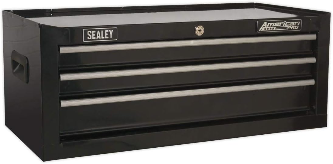 Sealey Ap223B Mid-Box 3 Drawer With Ball Bearing Runners - Black