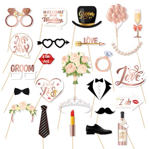 25 Stück Fotobox Requisiten Fotobox Accessoires Hochzeit Photo Booth Foto Requisiten Foto Booth...