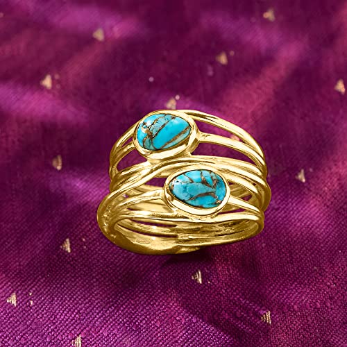 Ross-Simons Gemstone Highway Ring In 18Kt Gold Over Sterling #TOP4