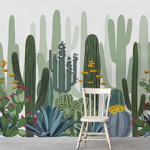 Papier peint auto-adhésif 312x219 cm cactus de cactus fleurissant