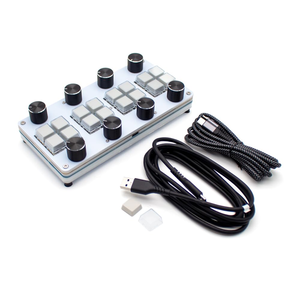 Toplionace Controller MIDI CC USB-C con 8 Interruttori e 8 Manopole di Smorzamento per Software Daw - Nessun Driver Richiesto