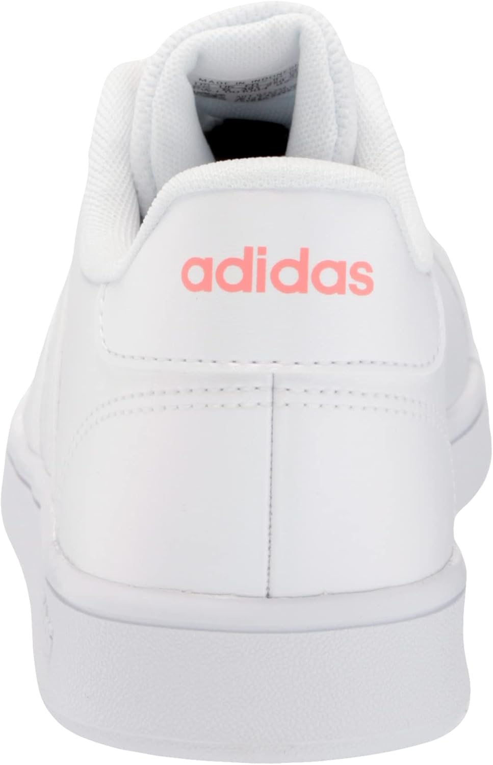 adidas Grand Court Tennis Shoe, White/White/Super Pop, 1 US Unisex Little Kid