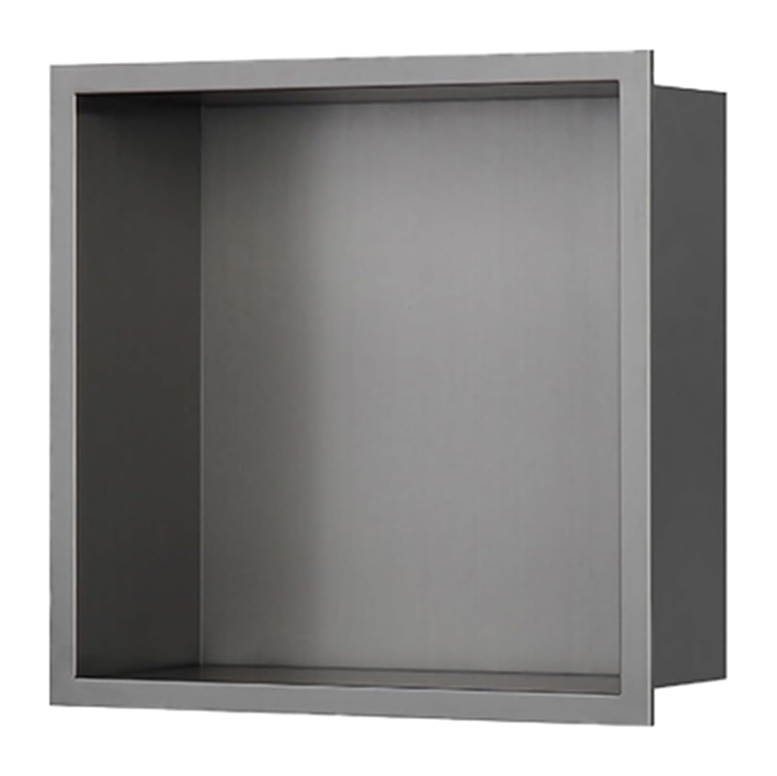 AYCDL Stainless Steel Shower with Built-in Storage One-Piece Design for Bathroom nization Space-Saving Solution Modern Shower Shelf,Grigio-32x32x12.5cm