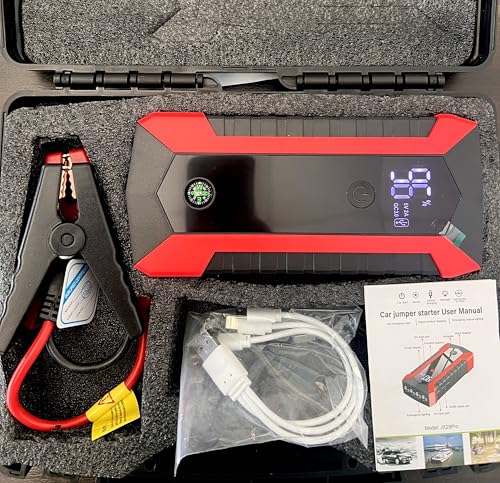 Stickerslab – Arrancador de emergencia para coche, batería Booster Starter Power Bank portátil 12 V 99800 mAh