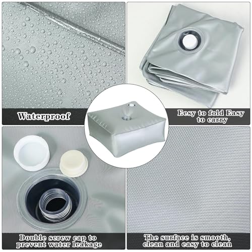 Base de paraguas exterior contra viento con lastre rellenable 22kg 6