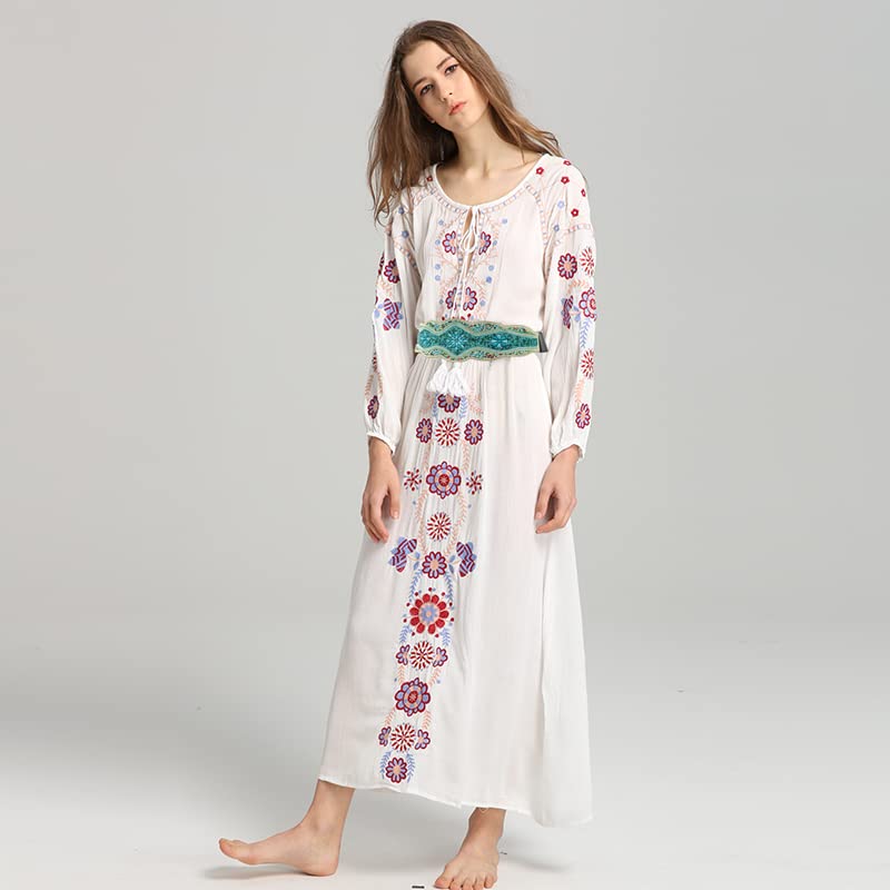 idealway Bohemian Belts for Women Wide Stretch Elastic Waist Belt Body Chain Handmade Beaded Flower Adjustable Belt3