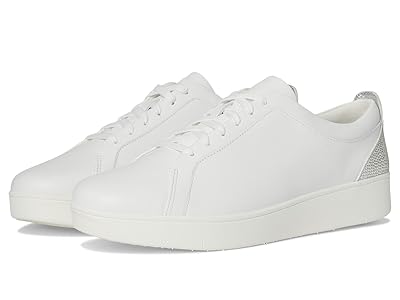 FitFlop Rally Crystal-Backtab Leather Trainers Women