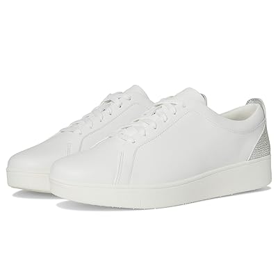 FitFlop Rally Crystal Backtab Leather Trainers Women