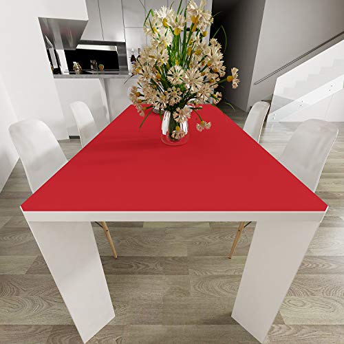 Papier peint rouge imperméable pour protéger et masquer les défauts d'un meuble - 6
