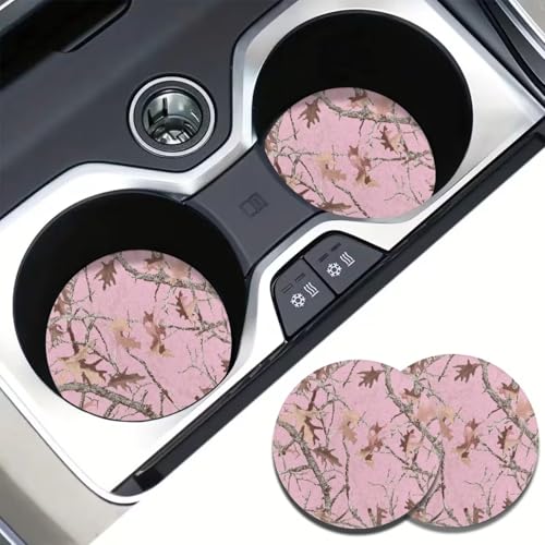 Portavasos para autos Jeiento rosa camuflaje 2 piezas miniatura 2