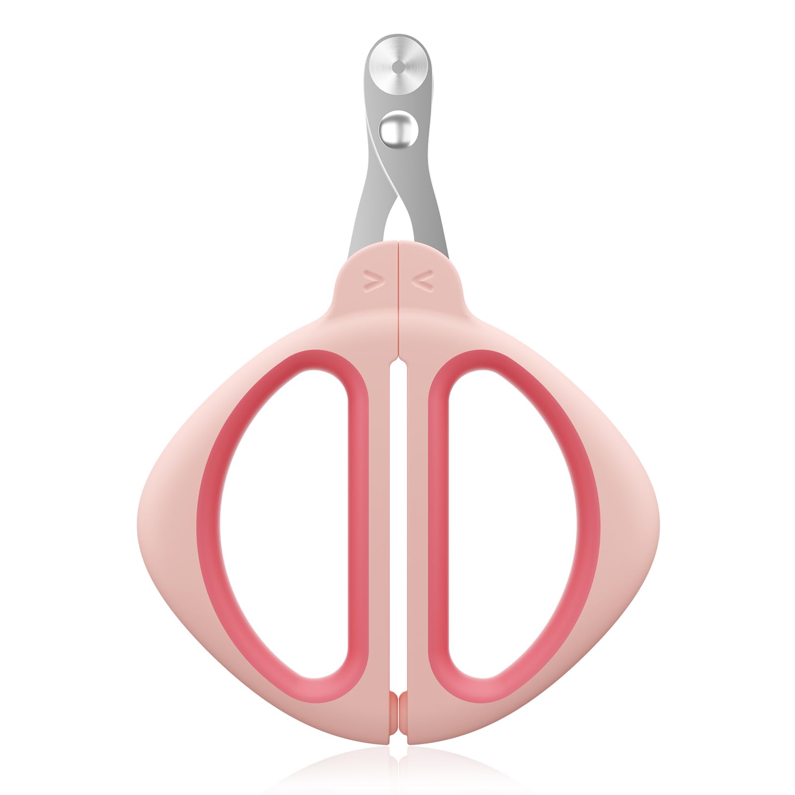Pink Professional Cat Nail Clippers, Nail Clippers for Cats with Safe Positioning Hole, Cat Nail Clippers with Safety Guard Suitable for Rabbits, Guinea Pigs, Birds, Puppies