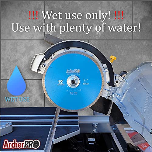 Archer Pro 4 1/2" J-Slot Continuous Diamond Blades, Wet Tile Saw Blades 7 Sizes From 4 Inch To 14 Inch For Porcelain Or Ceramic Tile Cutting #TOP1
