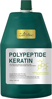 ZAIDOC 2 in 1 Portable Hair Conditioner Mask, Keratin & Peptides Infused Treatment for Damaged Hair, Intensive Repair & Hydration, 8.82 oz