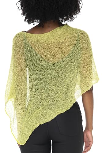 Image of SHU-SHI Womens Sheer Knit Poncho Shrug Lightweight Cover Up One Size Fits Most