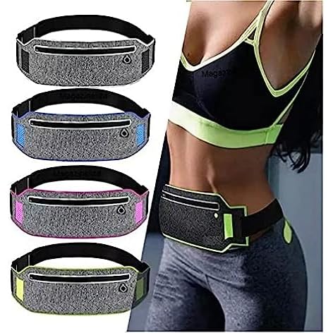 Kit 1/2 Pochete Esportiva Ajustável Slim Fina Academia Corrida Run Carregar Celular Dinheiro Documen