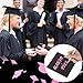 Chuangdi 30-Piece Congrats Grad Candy Boxes, DIY Grad Cap Box with Tassels for Party Favors & Decor - Graduation Centerpieces (Pink, Black)