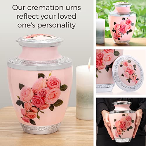 Restaall Fianna Rose Aluminum Ashes Urn. Cremation Urns For Human Ashes Adult Female. Burial Urns For Ashes Adult Female #TOP1