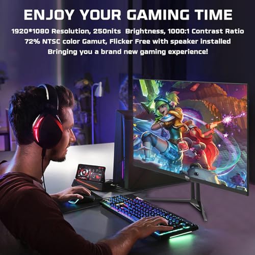 Monitor da gioco Fast IPS Display 22’’ - Risoluzione 1920 x 1080 FHD, frequenza aggiornamento 100 Hz, rapporto d’aspetto 16:9, tempo di risposta 1 ms - Nero (TM22FHD100IPS) - Monitor - Immagine 5