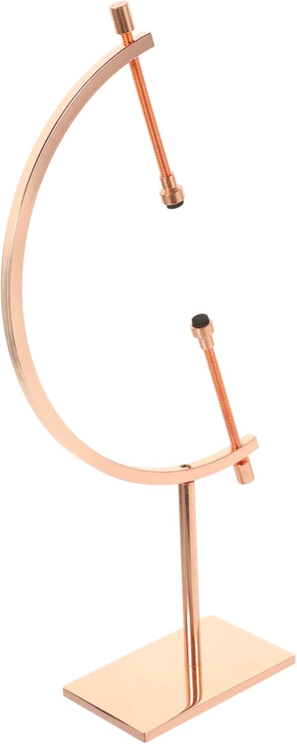 Zerodeko 2pcs Adjustable Metal Sphere Holder Stand for Crystal Display Sturdy Easel for Eggs Ornaments Gemstones and Minerals Elegant Design