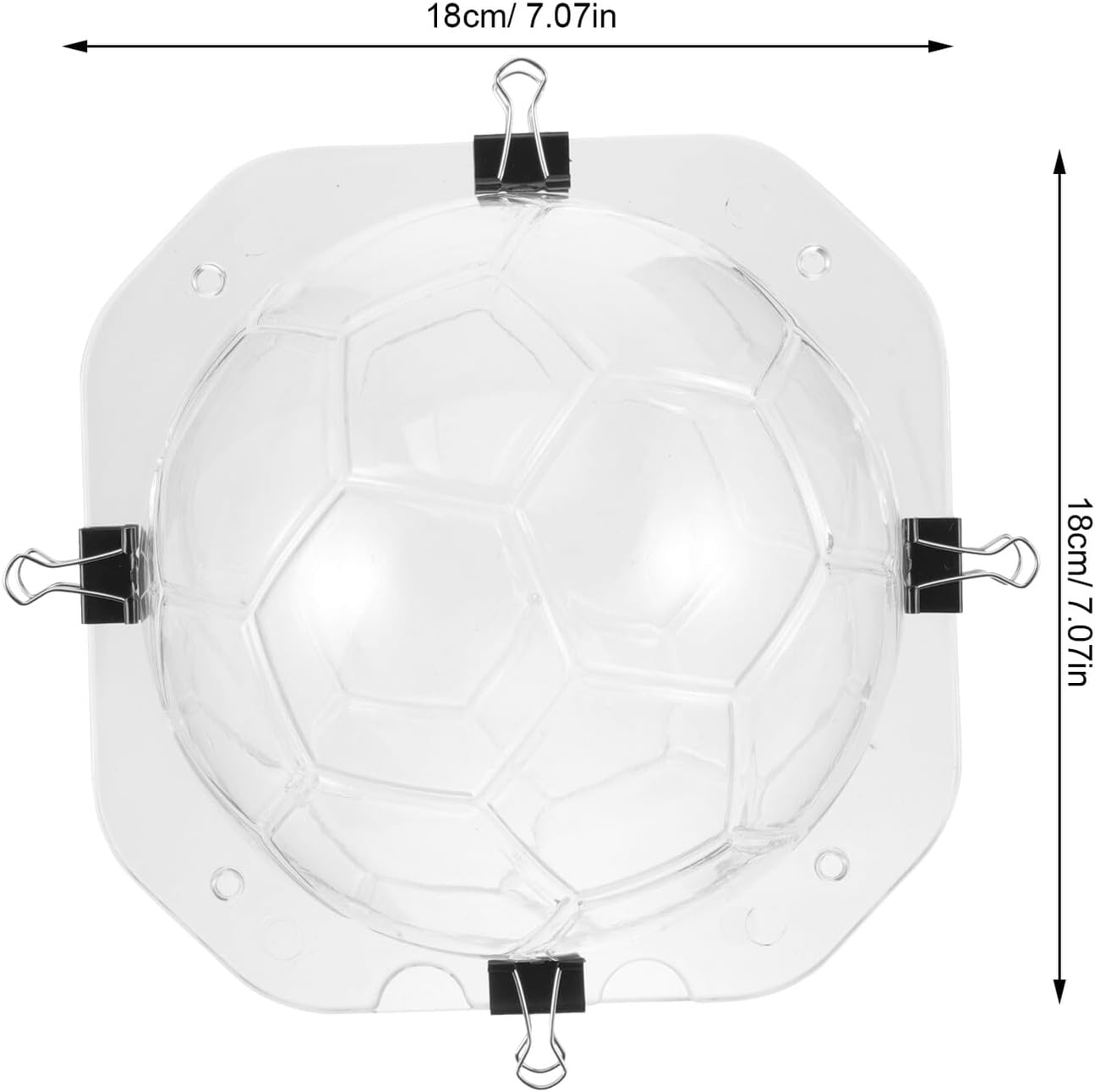 3d Football Chocolate Mold Set Hard Plastic Baking Mold with Magnet for Cake Decoration Soccer Ball Shape for Home Baking and Party Use