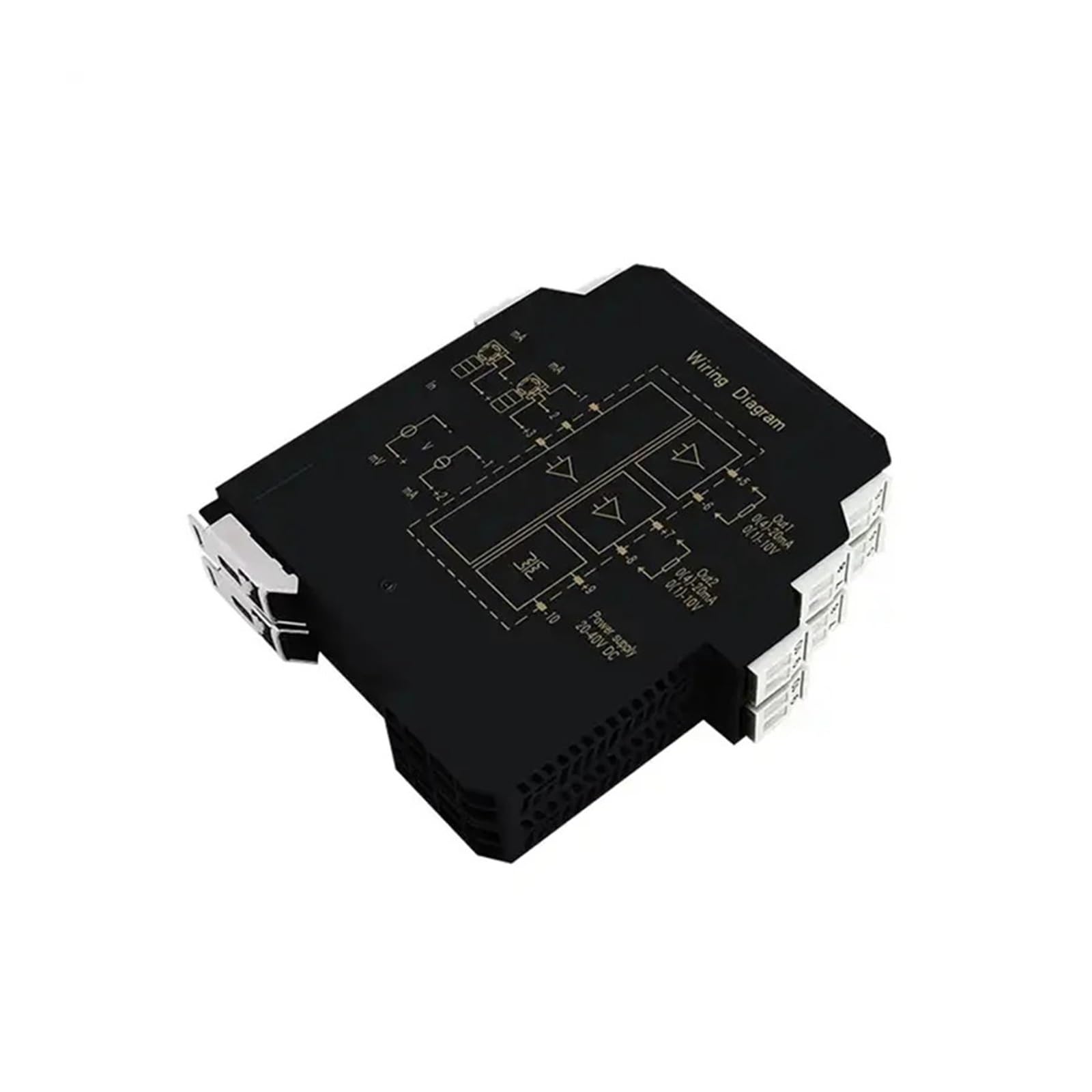 Distribuidor de señal de 4-20 mA con salida de 0-10 V CC y carga de 500 ohmios sin pérdidas