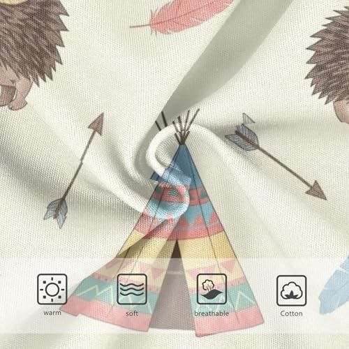 Cotton Girls Underwear Toddlers Classical Cute Hedgehogs Beige Panties Little Girl Funny Briefs Underpants 2t3