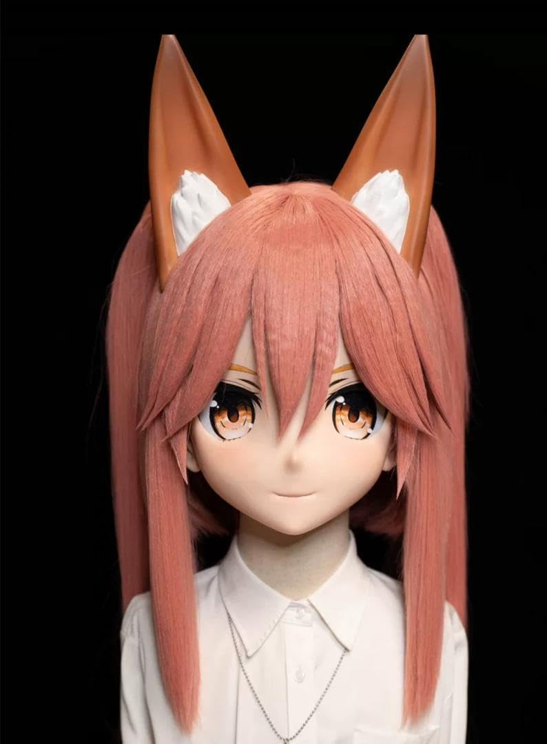 Amazon.co.jp: 鍵付き 玉藻の前 fgo 全頭面 着ぐるみ マスク コスプレ