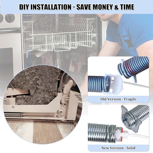 image for eHuangTools UPGRADED 00754866 Dishwasher Door Spring & Cable Kit for B