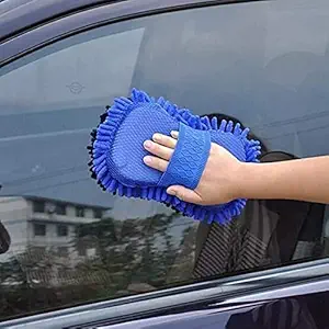 HIFEN Microfiber Car Cleaning Brush Ideal as Mop Duster, Washing Brush with Long Handle, Dust Cleaner Car Wash Brush with Handle, Home, Kitchen, Office Multipurpose Cleaner (Multicolor) (CAR Brush)