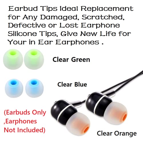 Image of Earbud Tips Earbud Replacement Pieces Silicone Soft and Comfortable Compatible with Senso, Tozo, Sony & Other Inner Hole 3.8mm -5.1mm Earbud in-Ear Headphones 9 Pairs S /M /L