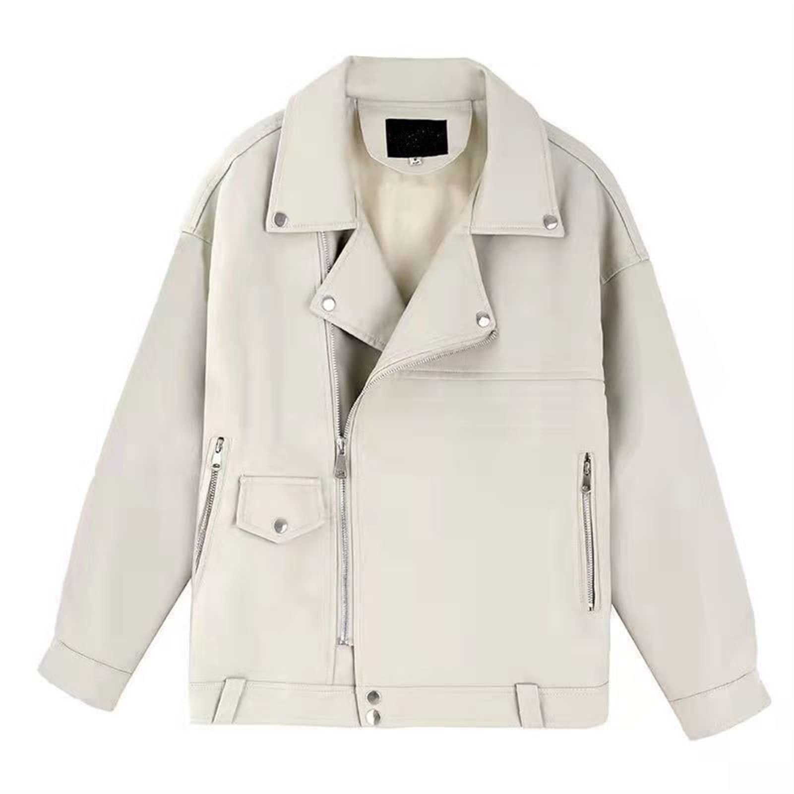Winter white leather jacket Clearance