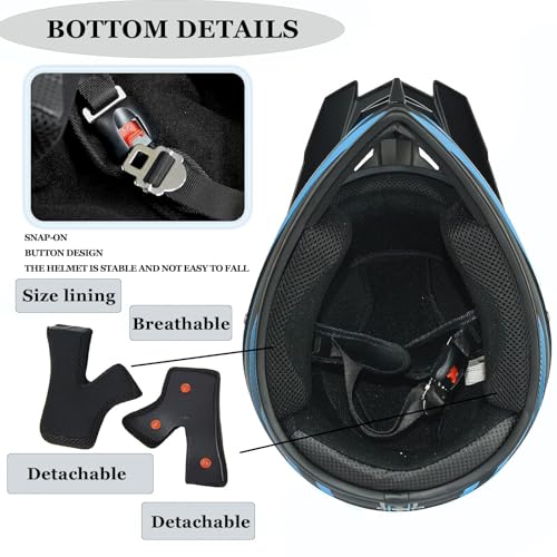 UIGJIOG Casco Da Motocross Per Bambini