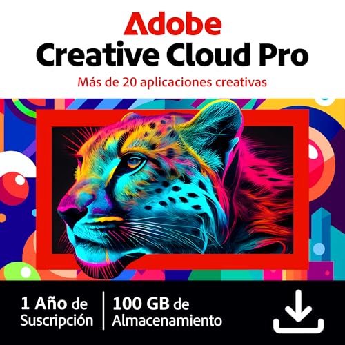Adobe Creative Cloud Pro | Software Creativo con IA | 1 Año | PC/Mac |Descarga Digital
