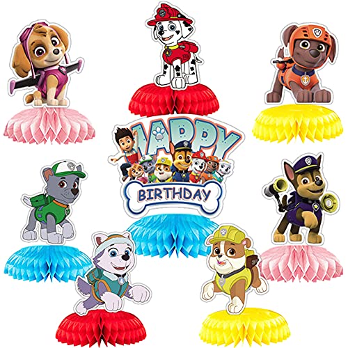 Cake Topper, BESTZY Decoración Tarta De Niños, Patrulla de perros Para Cumpleaños De Niños, Fiesta De Baby Shower, Diy Tema Decoración De Tartas, 8Piezas