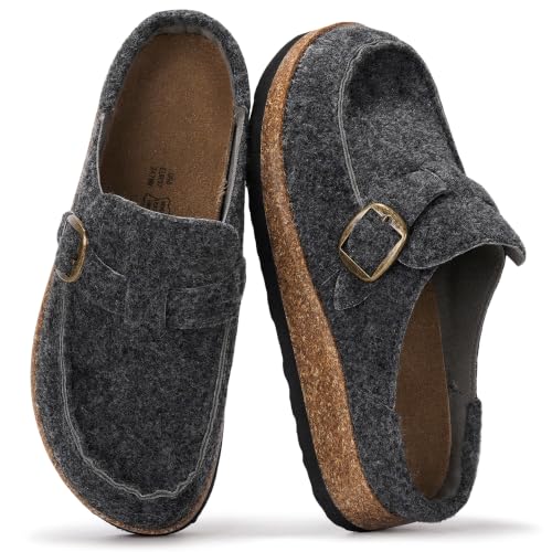 100% Genuine Leather Moccasin Style Clogs for Women - Fall Shoes for Women