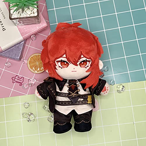 Calembou Anime Plush Figure Diluc Dress Up Doll 8 Inches Soft Stuffed Doll Decorations And Collection Gift For Fans #TOP3