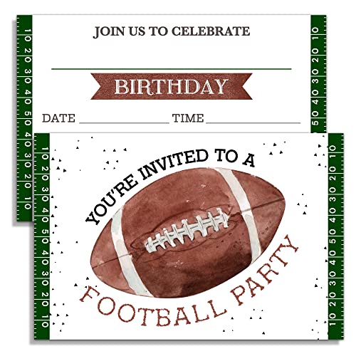 Ystep Football Birthday Party Invitations, 20 Invite Cards With Envelopes, 4"X6" Sports Birthday Party Invites - A25 #TOP14