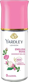 Yardley London English Rose Anti-Perspirant Deodorant Roll-On: 48-Hour Protection, Alcohol-Free, 1.7oz