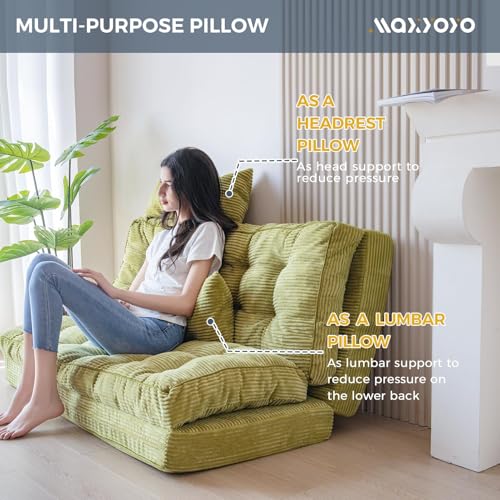 Image of MAXYOYO Folding Sofa Bed, Convertible Chair Couch, Tufted Bean Bag Sofa