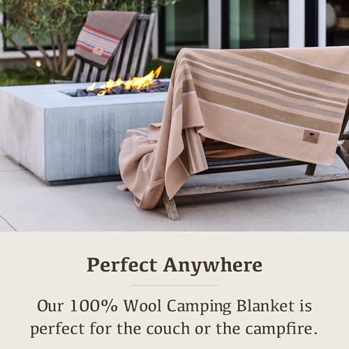 Image of 100% Wool Blanket Camping, 60 inchx84 inch Large Warm Blankets for Winter, Badlands