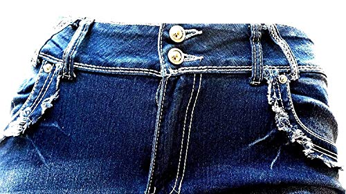 Jack David Womens Plus Size Distressed Ripped Destroy Blue Denim Jeans Skinny/Bootcut Pants #TOP4