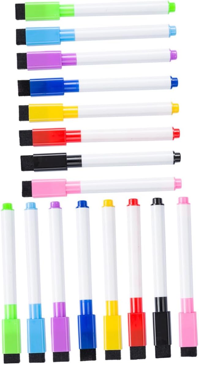 NUOBESTY 18pcs Whiteboard Pen Portable Whiteboard Markers Portable White Board Marker Pens Students Marker Pen Chalkboard Markers Stationery Markers Magnetic Whiteboard Markers Abs
