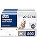 Tork weiche Zickzack Papierhandtücher Advanced 290268 - H3 Falthandtücher für Papierhandtuchspender - saugfähig und reißfest, groß, 2-lagig, weiß - 20 x 200 Tücher