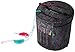 Kenley Knitting Yarn Bag - Wool Skeins Yarn Ball Holder Organizer & Storage Basket - Travel Tote Bag with Slits & Pockets for Crochet Hooks Needles & Accessories - Protects Wool - Prevents Tangling